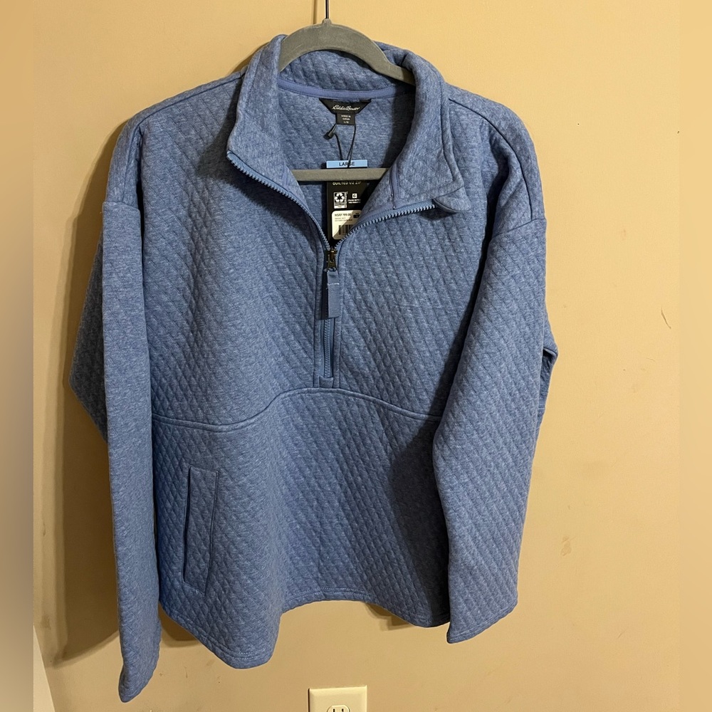 Eddie Bauer quilted 1/2 zip pullover